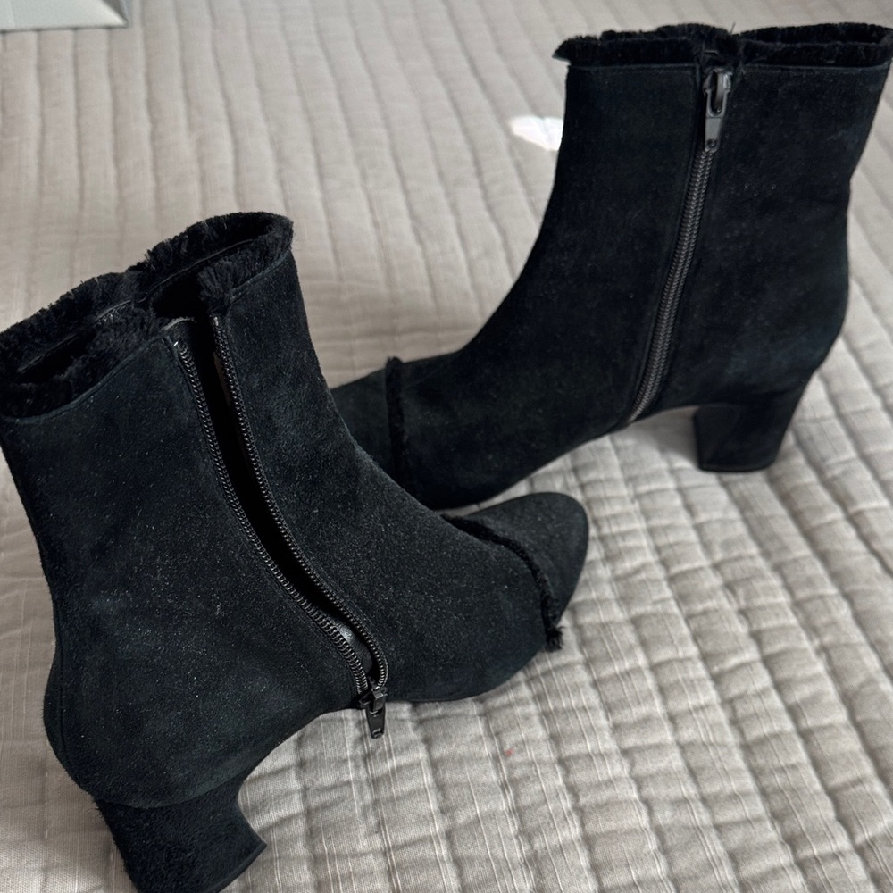 Neiman Marcus Black Ankle Booties